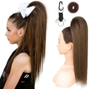 Long High Ponytail Hairpiece - Color - Mocha Melt